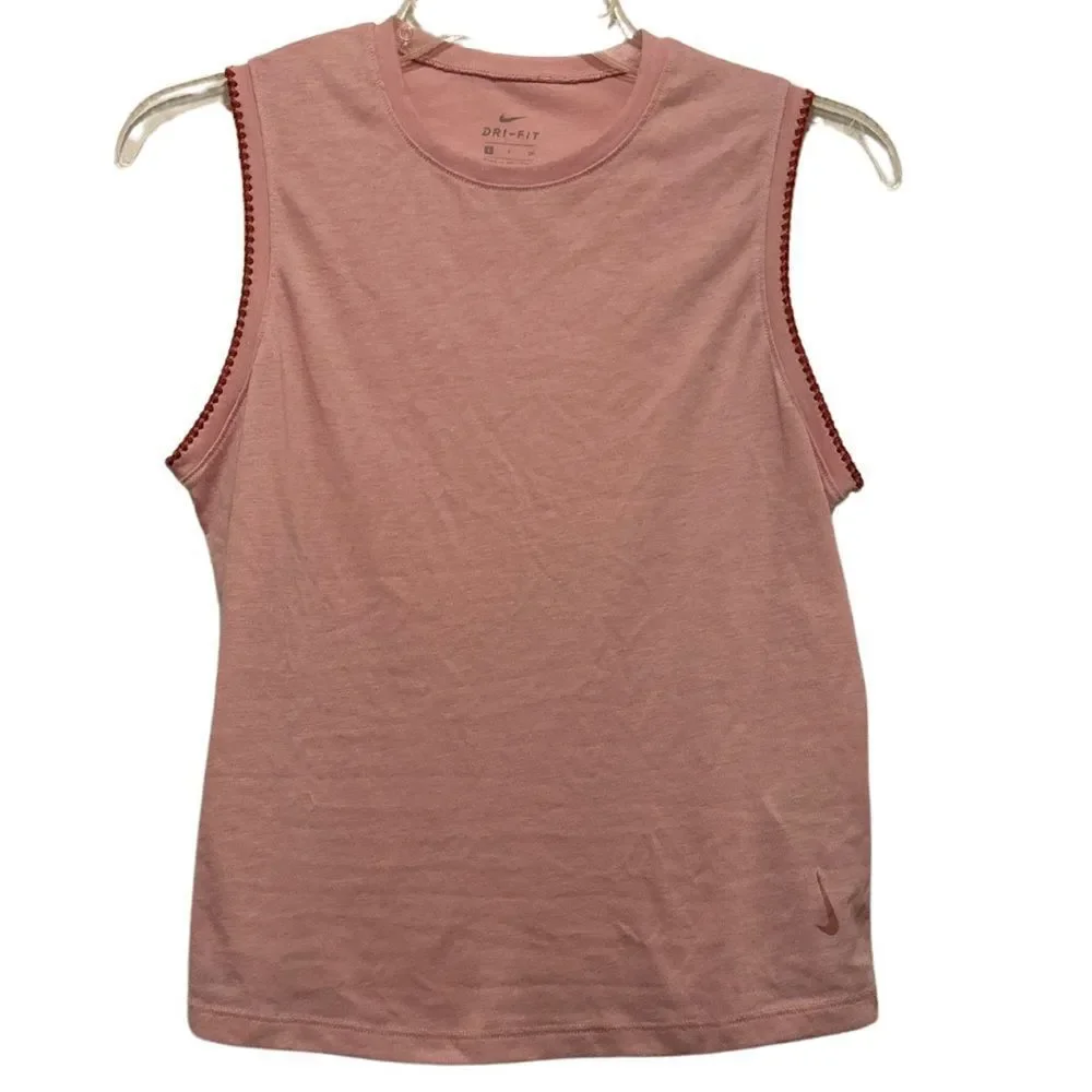 Nike Yoga Crochet Tank Top in Pink